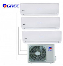 Наружный блок Gree GWHD(21)NK6LO (2-3) 6.1 кВт Внутренние блоки LOMO Arktik Inverter 2,2 кВТ 3 шт