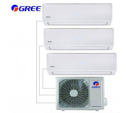 Наружный блок Gree GWHD(21)NK6LO (2-3) 6.1 кВт Внутренние блоки LOMO Arktik Inverter 2,2 кВТ 3 шт